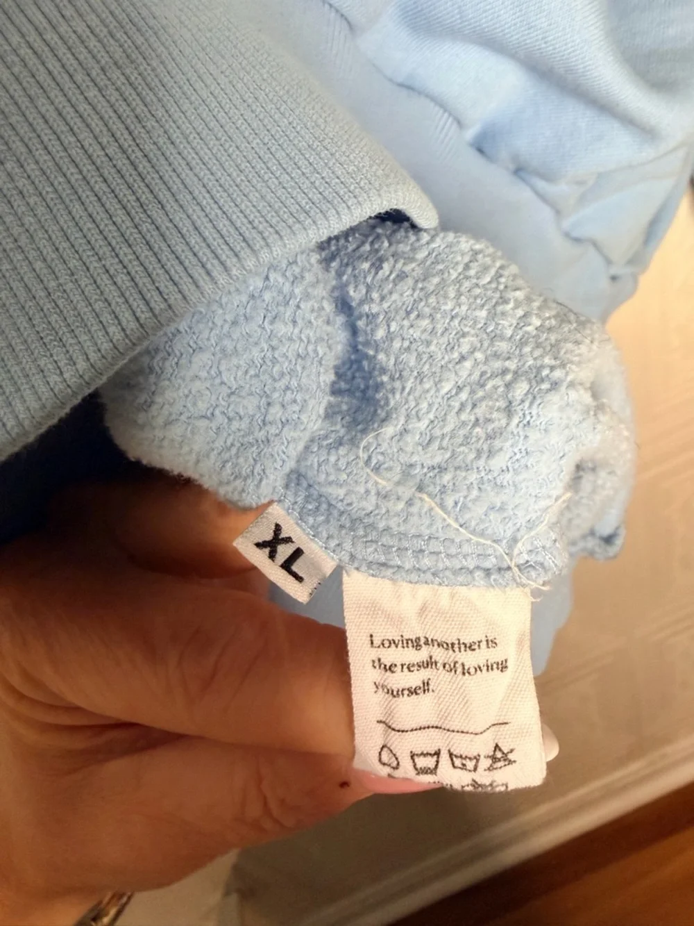 Sleeper Diana Athpleasure Sweatsuit Short Set Baby Blue White Collar XL - Picture 7 of 15